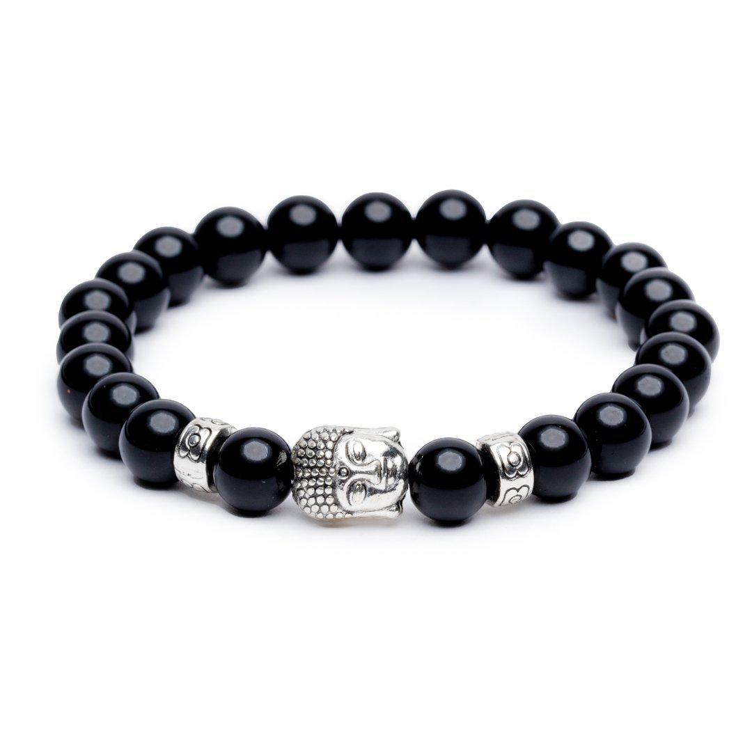 Boeddha Armband - Onyx Zilverkleurig - Anti Stress-Boeddha armband-Zentana