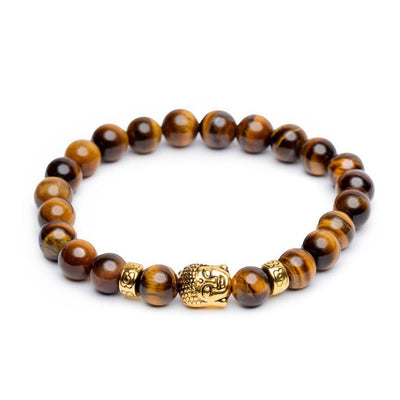 Boeddha Armband - Tijgeroog Goudkleurig - Inzicht-Boeddha armband-Zentana