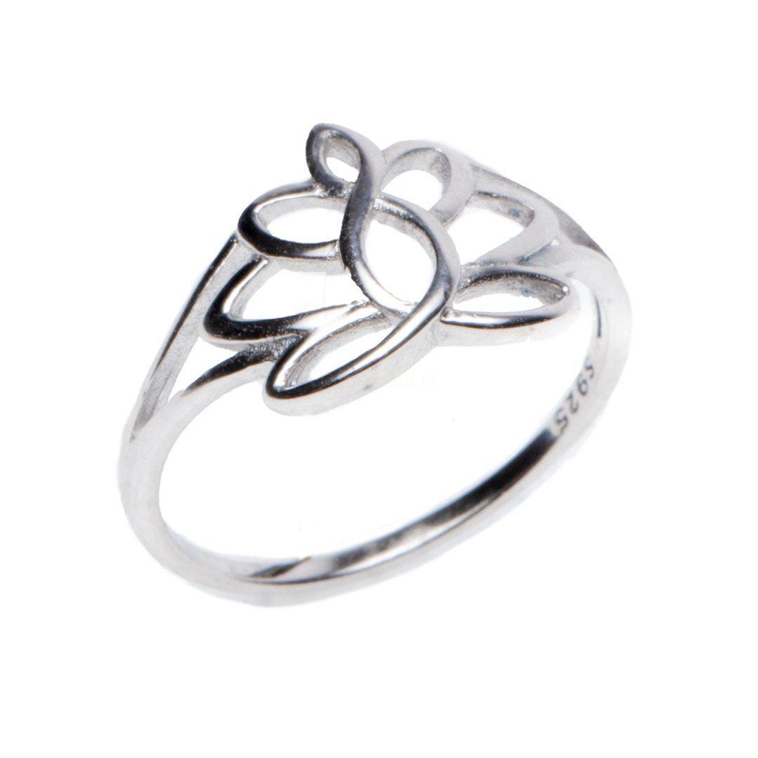 Ring Lotus Bloem - Zilver Verguld - Geluksring - Schoonheid-Ring lotus-6-Zentana