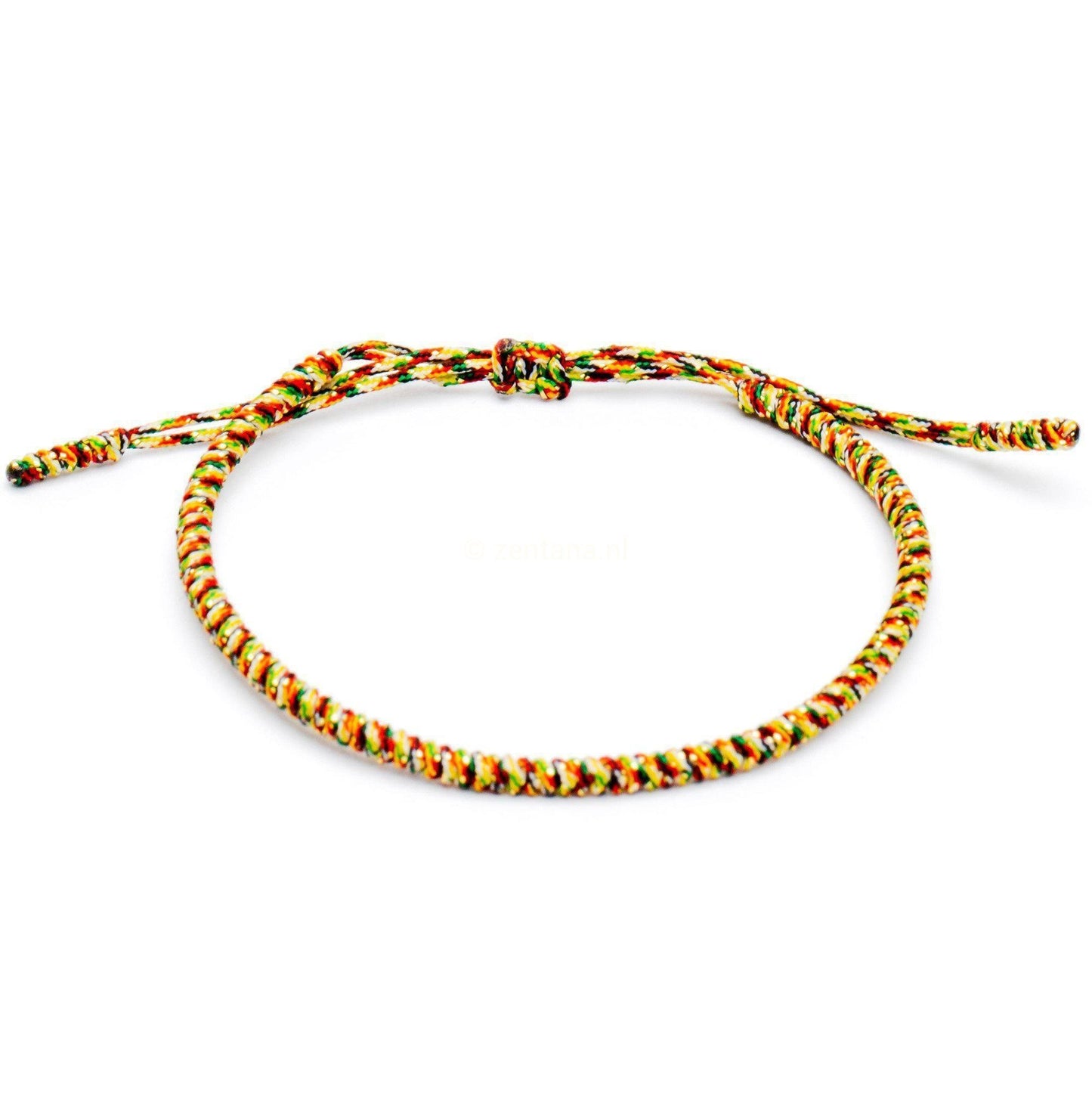 Tibetaanse Geluksarmband - Handgemaakt & Gezegend door Monniken-Geluksbandjes-Kleurenblend-Zentana