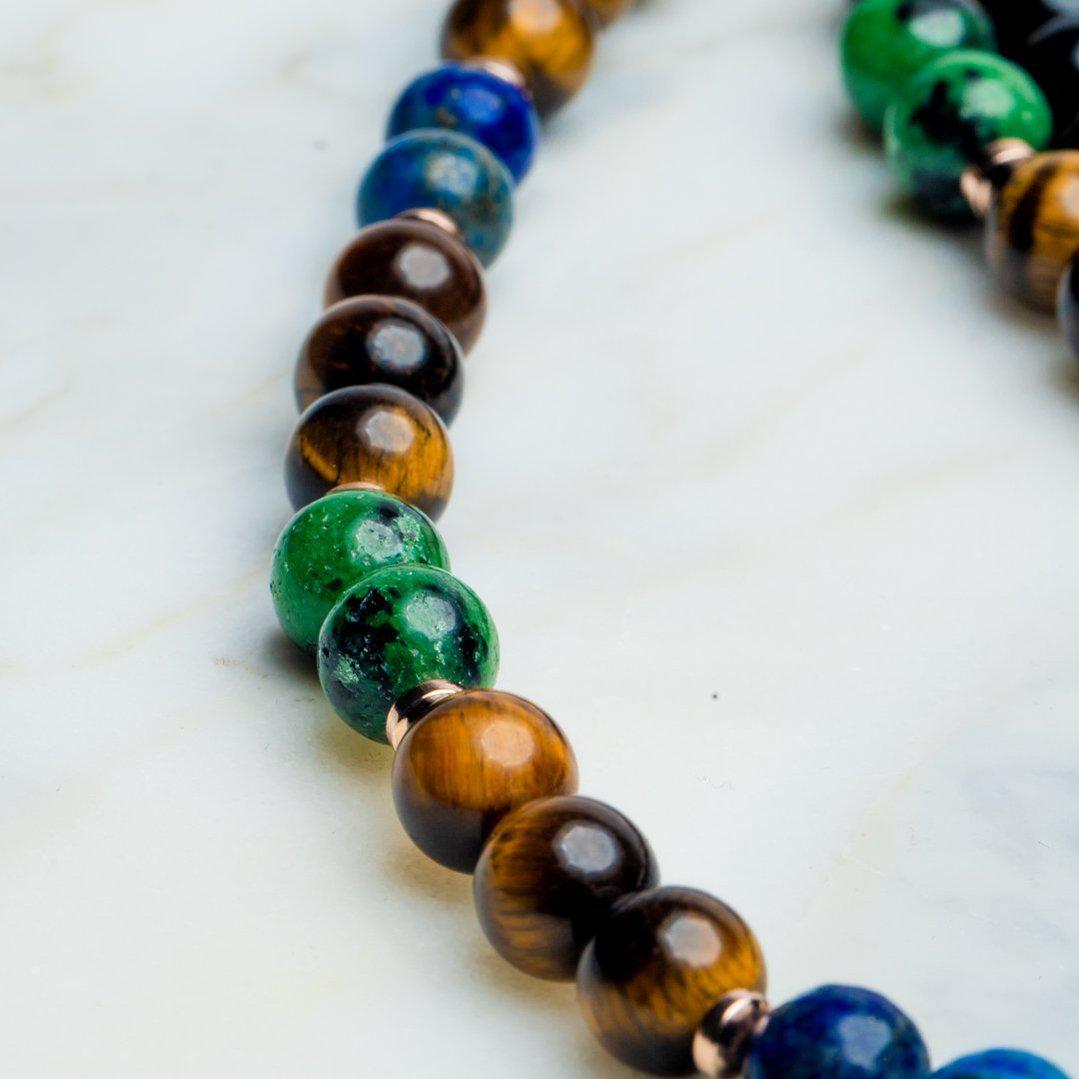 COAI roestvrij stalen halsketting voor heren, kristallen halsketting voor heren, Tijgeroog/Malachiet/Zwarte Obsidiaan/Turkoois/Lapis Lazuli 50/55/60cm, 55cm, Steen COAI roestvrij stalen halsketting voor heren, kristallen halsketting voor heren, Tijgeroog/Malachiet/Zwarte Obsidiaan/Turkoois/Lapis Lazuli 50/55/60cm, 55cm, Steen