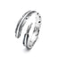 Veer Ring Antiek Zilver Retro - 925 Sterling Zilver - Vrijheid-Zilveren ring-Zentana
